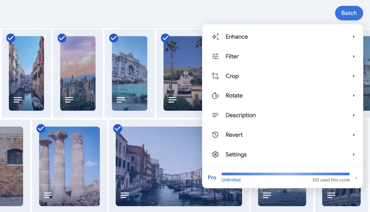 Batch for Google Photos demo